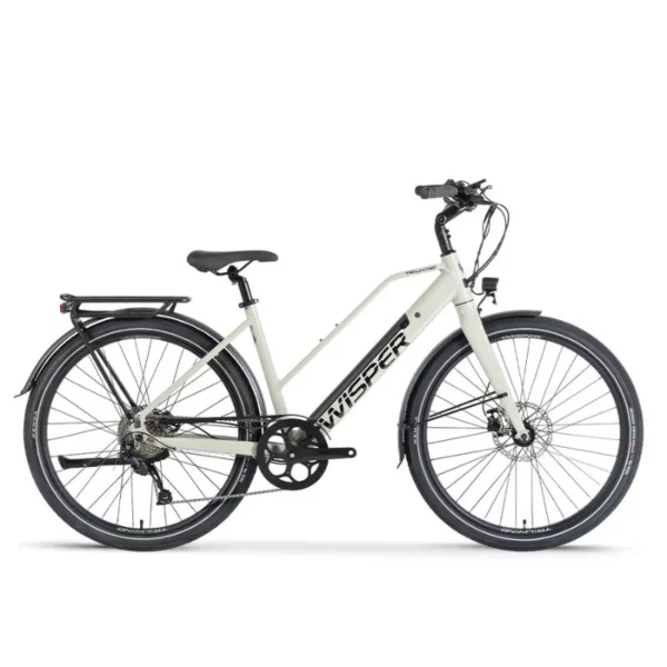 Wisper Tailwind Comfort Low Crossbar 250W Electric bike in White